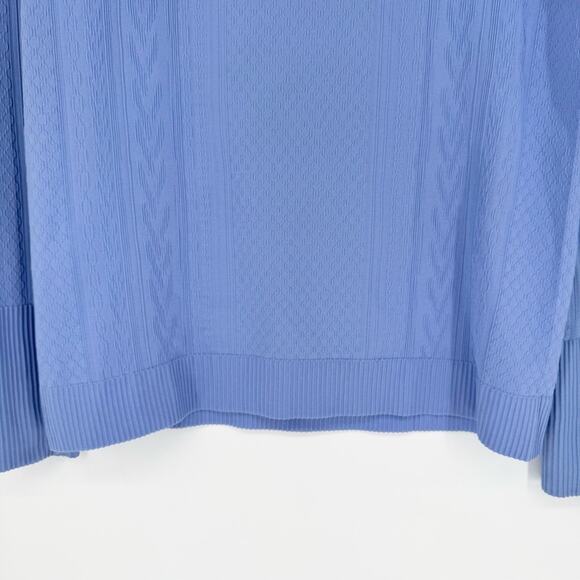 Lululemon Rest Less Mock Neck Long Sleeve Textured Pullover In Hydrangea Blue L - Picture 8 of 12